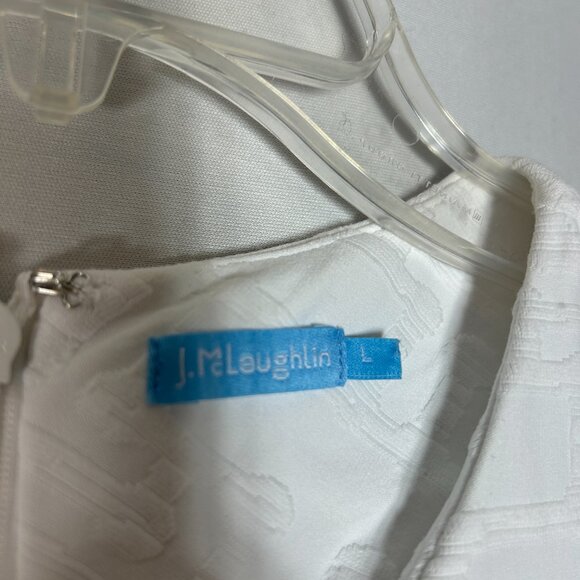J McLaughlin ladies dress White Catalina Cloth large textured knit capsule day - Picture 2 of 10